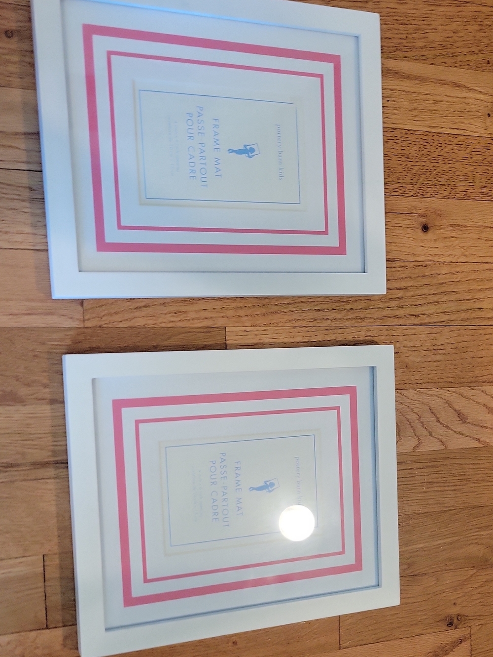 White Picture Frame with Pink Mat Accent - Home Accents